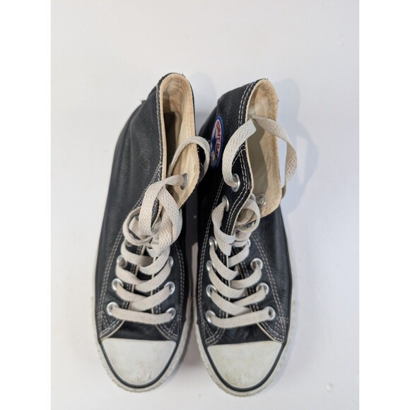 Converse Chuck Taylor All Star Leather High Top Black Men 4 Women 6 - Picture 8 of 13